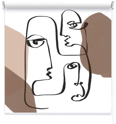 Houseart Τέχνη περίεργων προσώπων, Line Art, Ρολοκουρτίνες, 100 x 133 εκ.